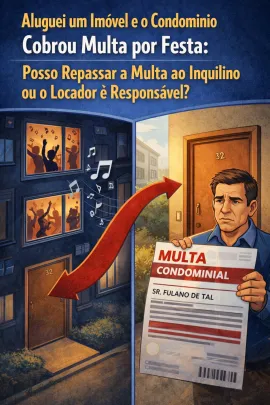 Imagem da notícia Aluguei um Imóvel e o Condomínio Cobrou Multa por Festa: Posso Repassar a Multa ao Inquilino ou o Locador é Responsável?